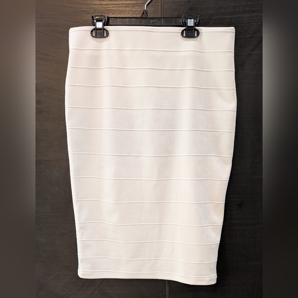 Olivia Blu Dresses & Skirts - Olivia Blu White Bandage Style Skirt